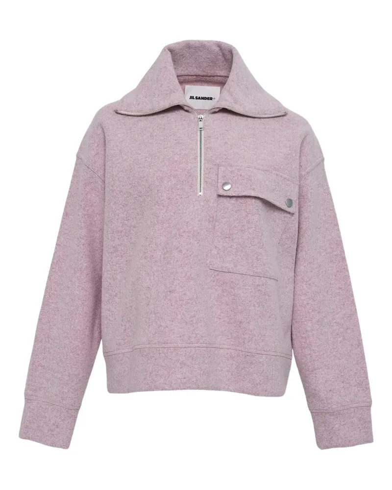 Jil Sander collar pocket sweatshirt - Rosa Rosa