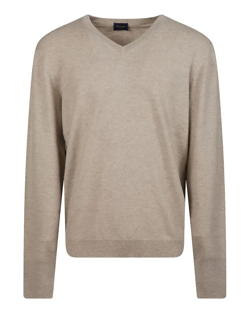 Drumohr  V-neck cashmere sweater - Nude Nude