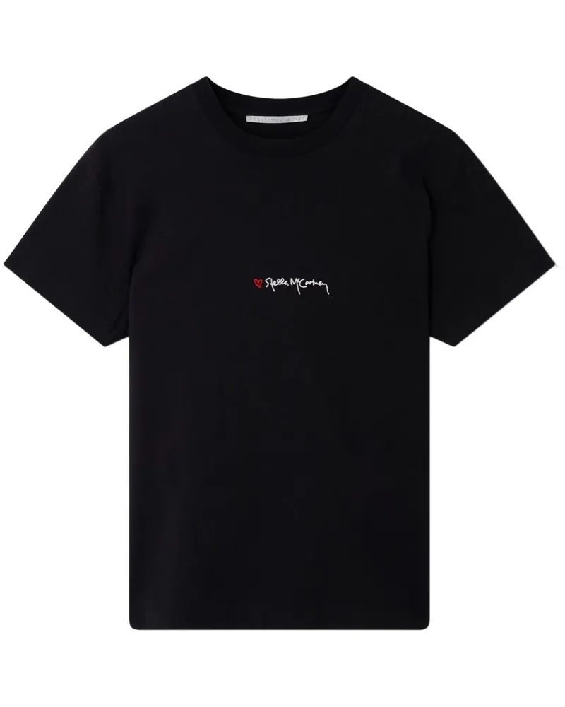 Stella McCartney Iconics Love T-Shirt - Schwarz Schwarz