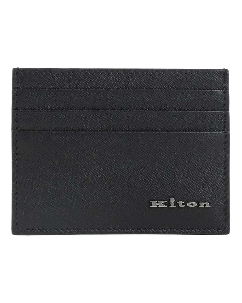 Kiton Klassisches Kartenetui - Schwarz Schwarz