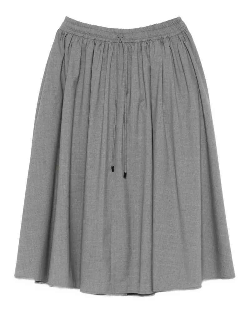 Max Mara Rock mit Kordelzug - Grau Grau