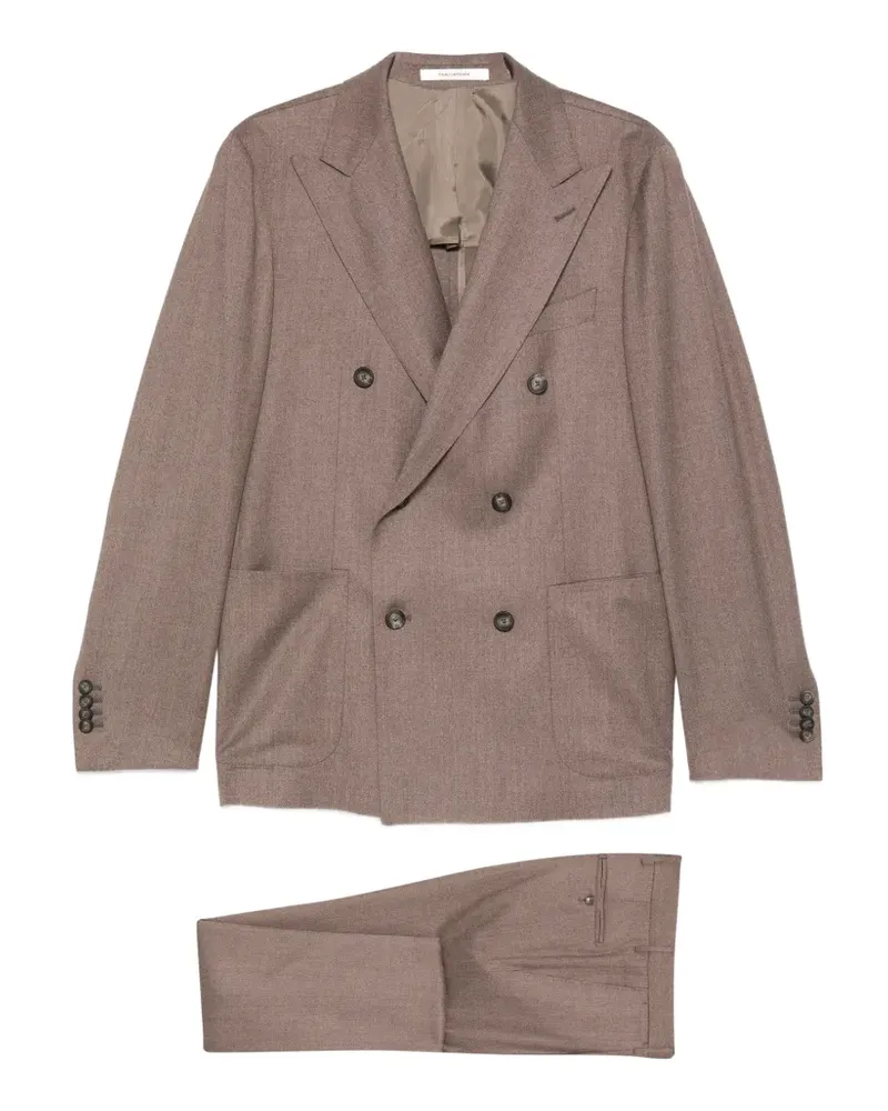 Tagliatore Doppelreihiger Anzug - Braun Braun