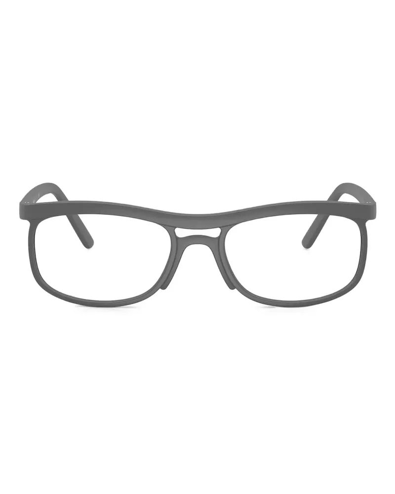 Ray Ban Brille mit eckigem Gestell - Grau Grau