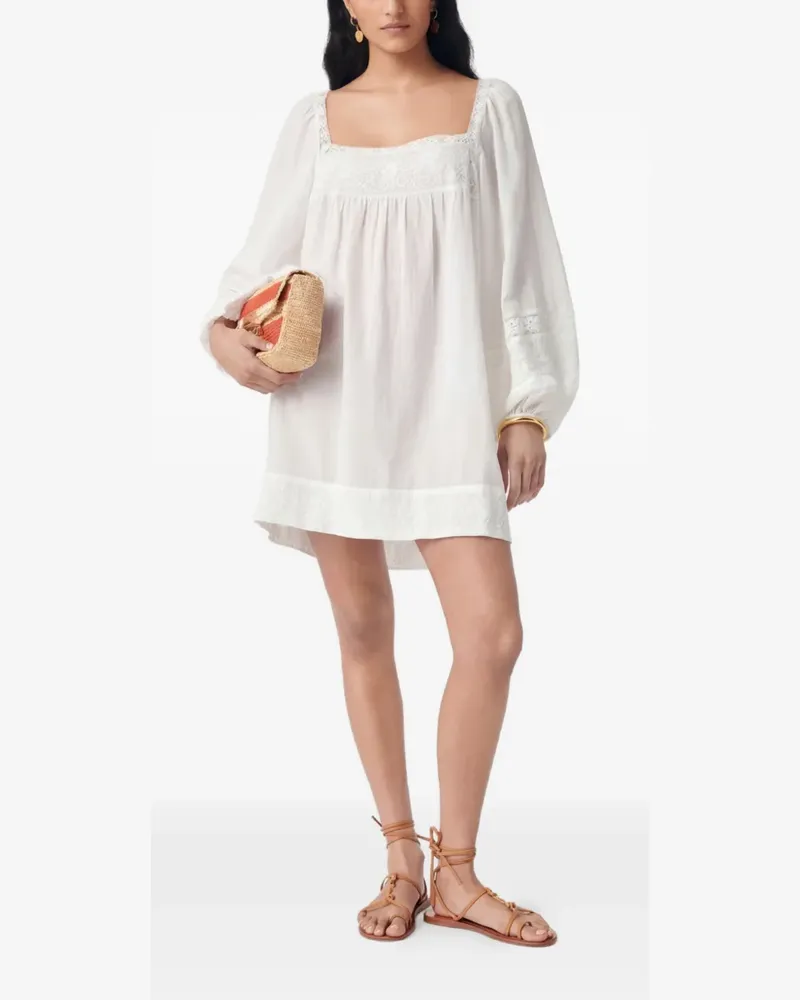 Vanessa Bruno Graziella lace-trim mini dress - Weiß Weiß