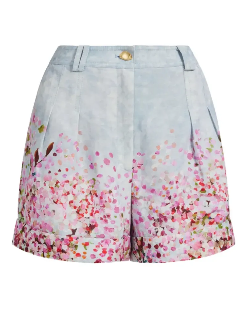 Aje. fragments floral print shorts - Blau Blau