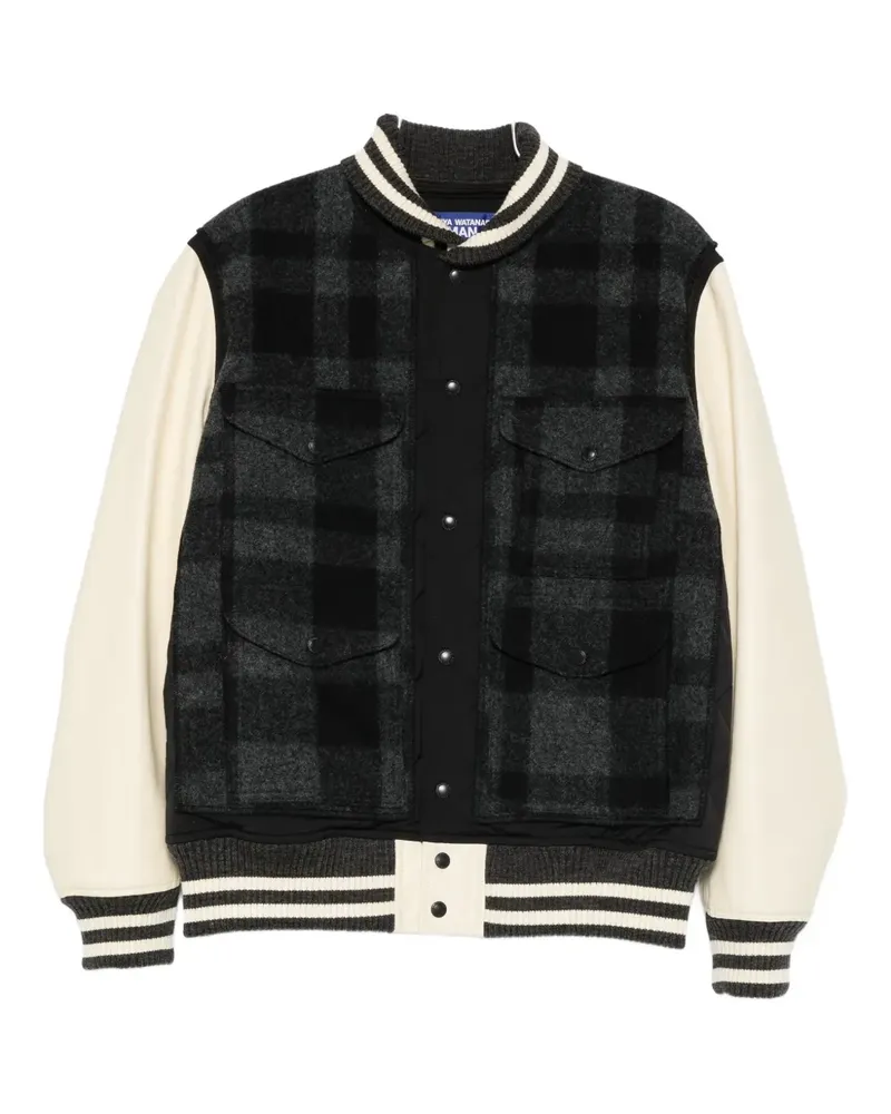 Junya Watanabe Jacke mit karierten Einsätzen - Grau Grau