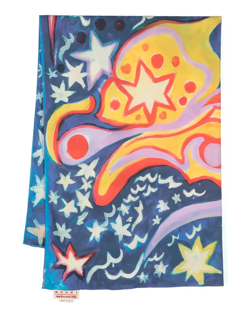 Marni Schal mit grafischem Print - Blau Blau