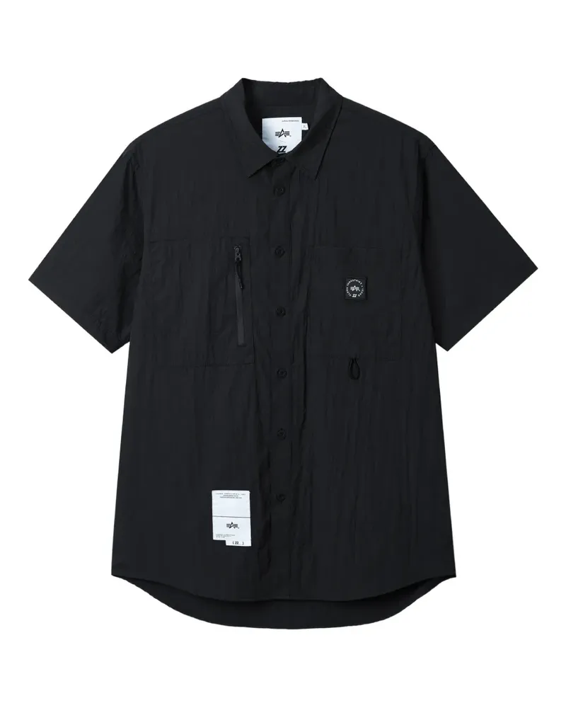 Izzue Hemd mit aufgesetzten Taschen - Schwarz Schwarz