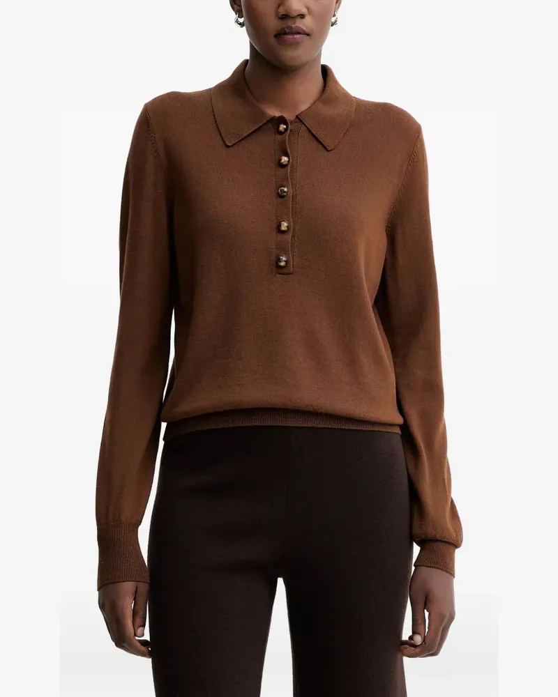 Sessùn merino wool knitted top - Braun Braun