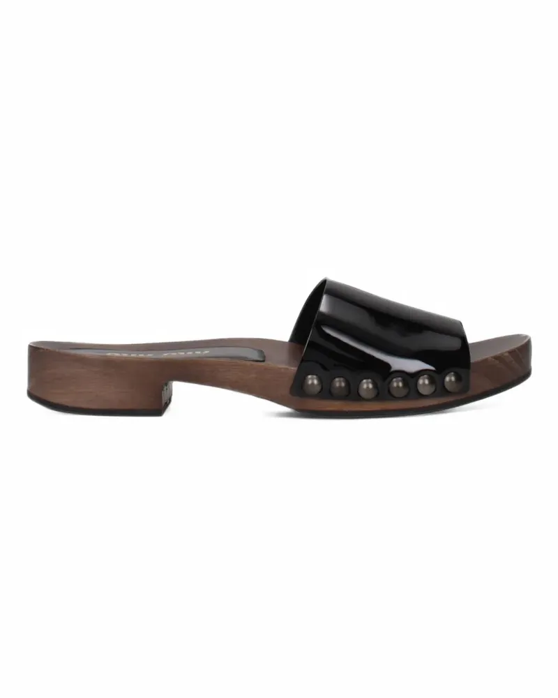 Miu Miu Sandalen mit Nieten - Schwarz Schwarz