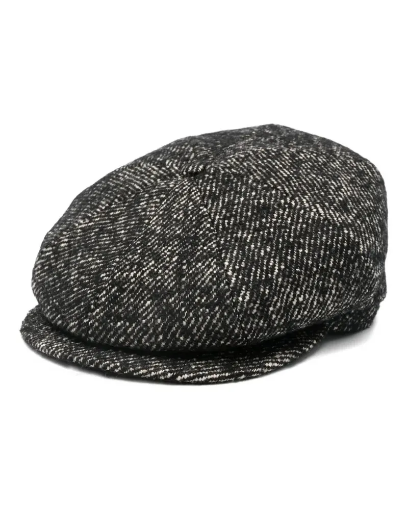 Tagliatore Baskenmütze aus Tweed - Schwarz Schwarz
