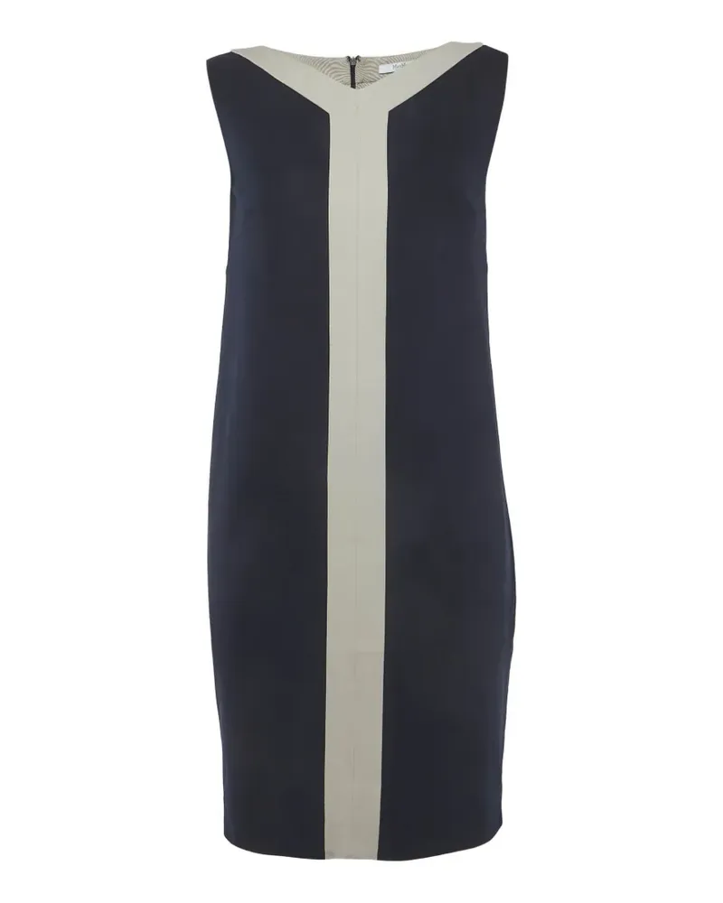 Max Mara Jersey-Kleid mit V-Ausschnitt - Blau Blau