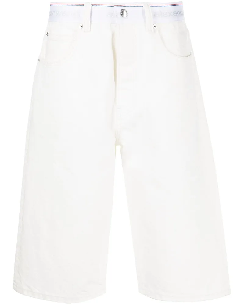 Alexander Wang Shorts mit Logo - Weiß Weiß