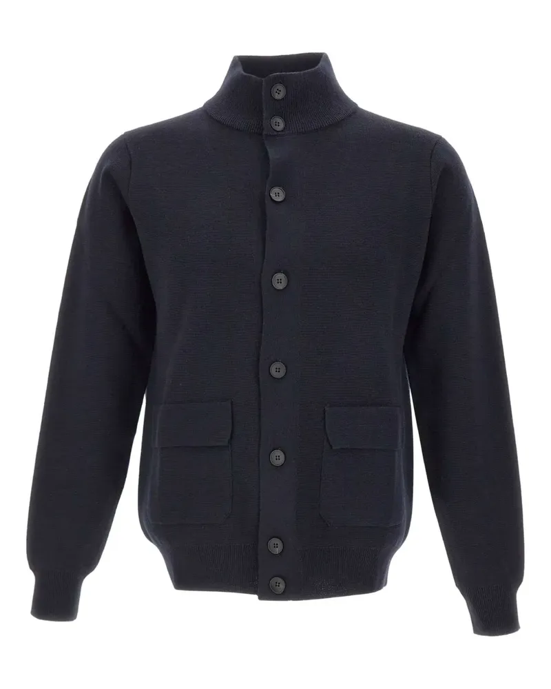 Filippo de Laurentiis stand-up collar patch-pocket jacket - Blau Blau