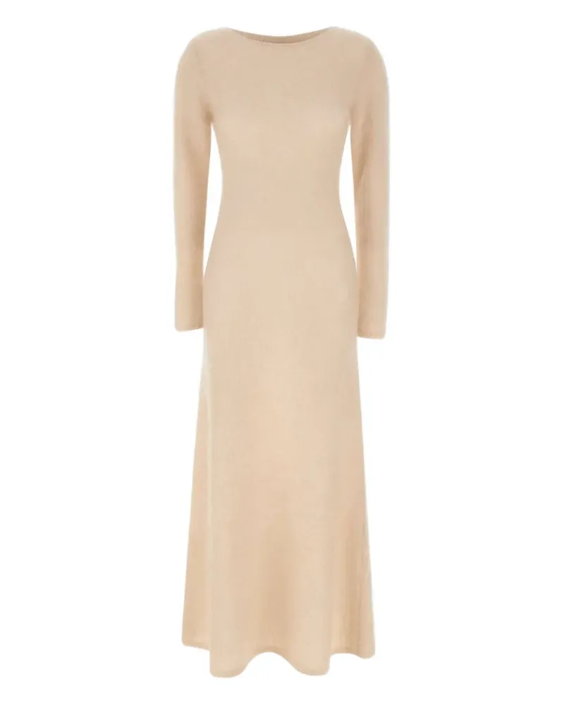 The Garment Roma long-sleeve boat-neck maxi dress - Nude Nude