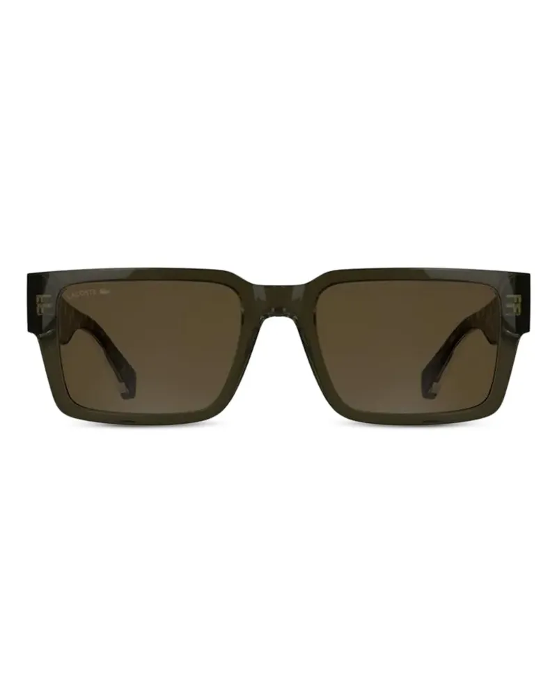 Lacoste Eckige Sonnenbrille in Schildpattoptik - Grün Grün