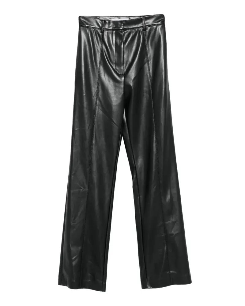 Simona Corsellini Hose aus Faux-Leder - Schwarz Schwarz
