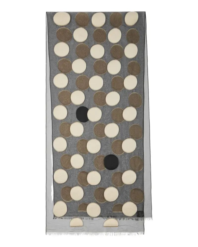 Paul Smith Transparenter Schal mit Polka Dots - Grau Grau