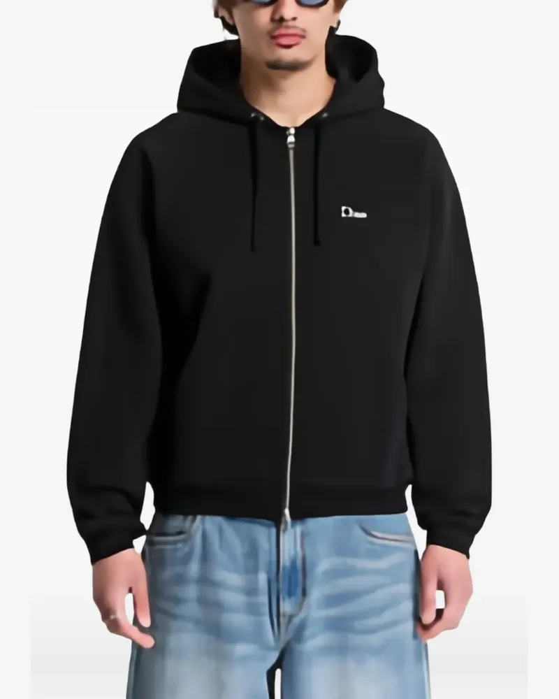 Dime Kapuzenjacke mit Logo-Stickerei - Schwarz Schwarz
