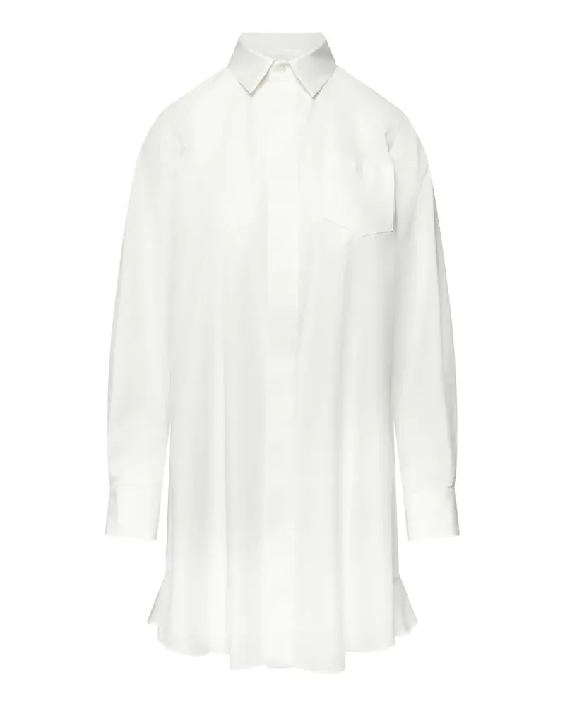 Sacai frill-detail mini dress - Weiß Weiß
