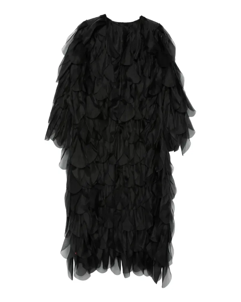 Max Mara Lauto ruffled coat - Schwarz Schwarz
