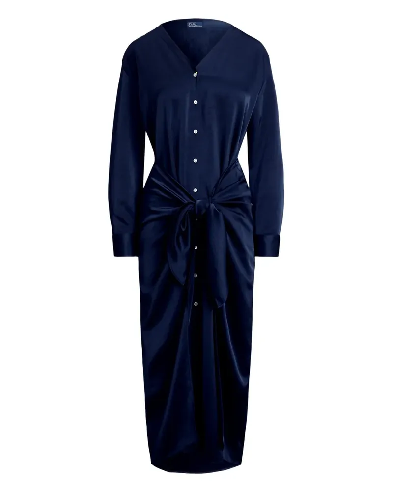 Ralph Lauren Midikleid mit Knöpfen - Blau Blau