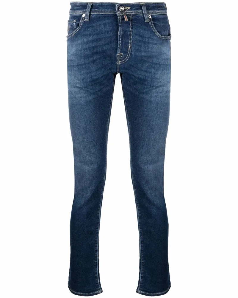Jacob Cohën Tief sitzende Skinny-Jeans - Blau Blau
