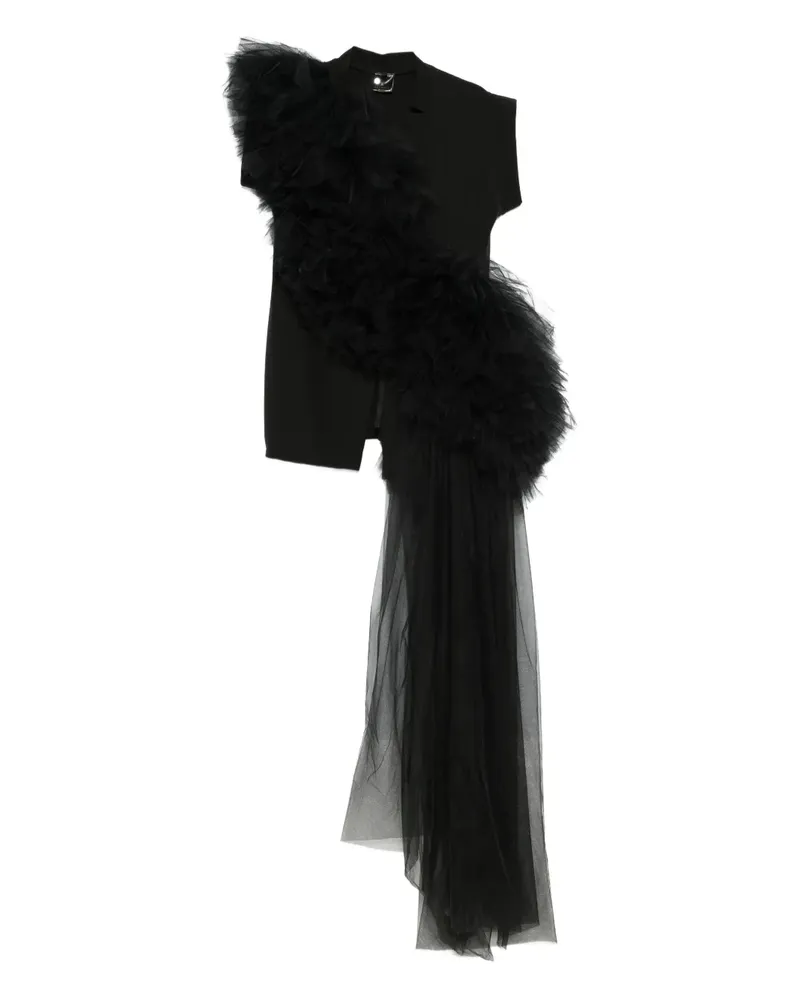 ALCHEMY Tüllkleid mit Rüschen - Schwarz Schwarz