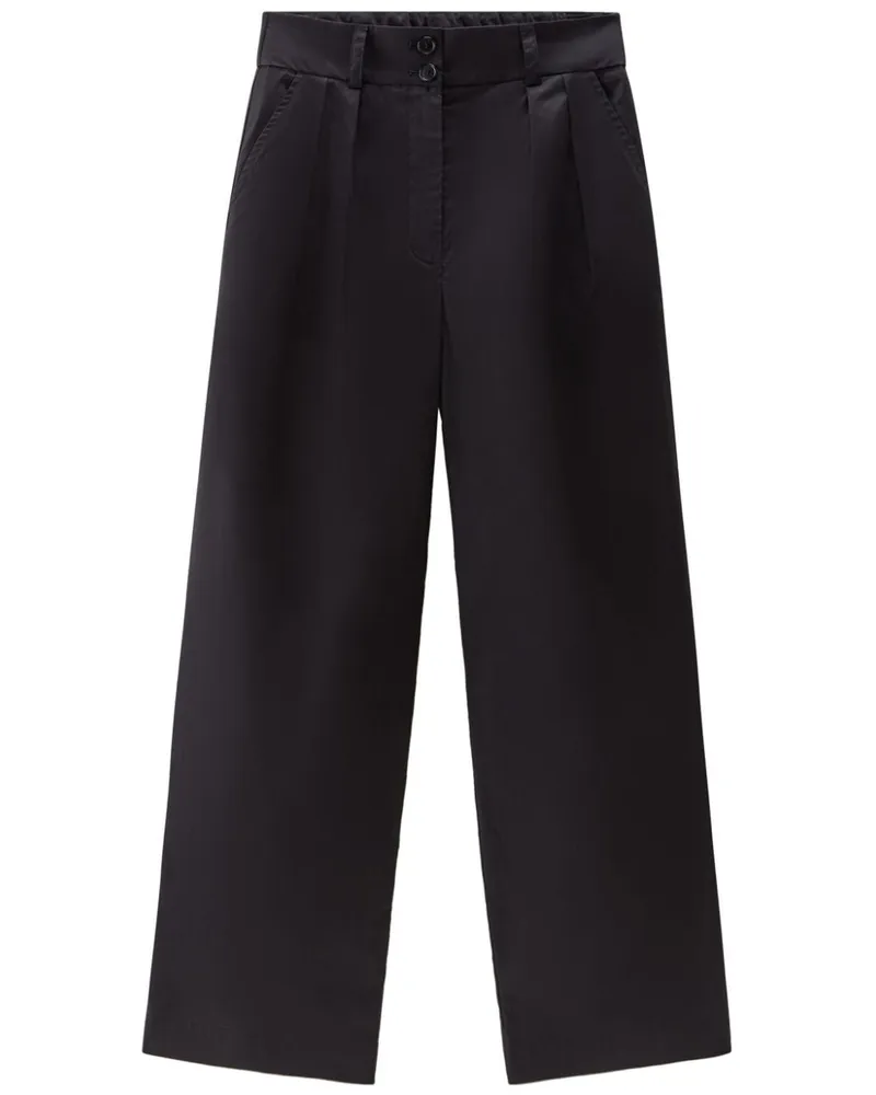 Woolrich Hose mit weitem Bein - Schwarz Schwarz