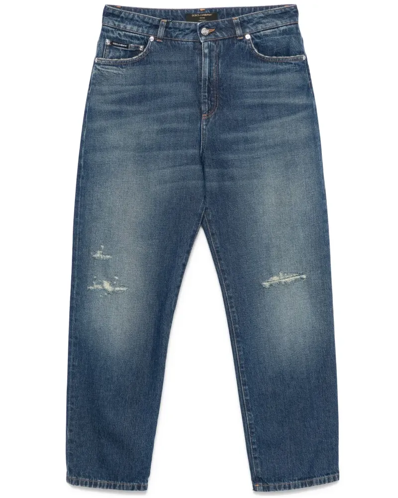Dolce & Gabbana Jeans im Distressed-Look - Blau Blau