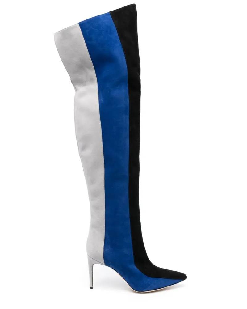 Manolo Blahnik Chicuyuhi Overknee-Stiefel 85mm - Blau Blau