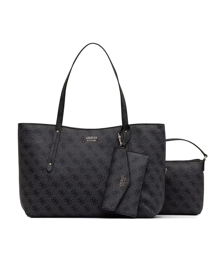 Guess Brenton Tote Bag mit Monogrammprint - Grau Grau