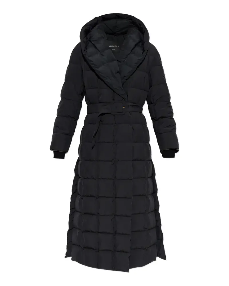 Fabiana Filippi belted long down coat - Schwarz Schwarz