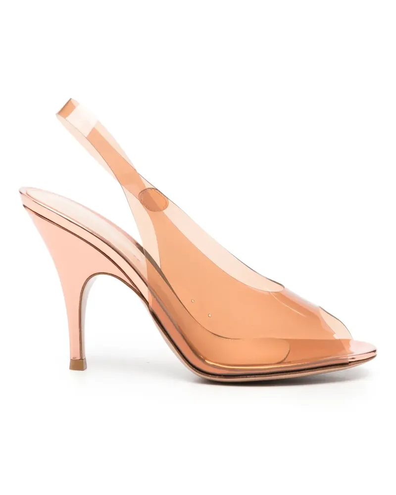 Gianvito Rossi Transparente Peeptoe-Sandalen - Nude Nude