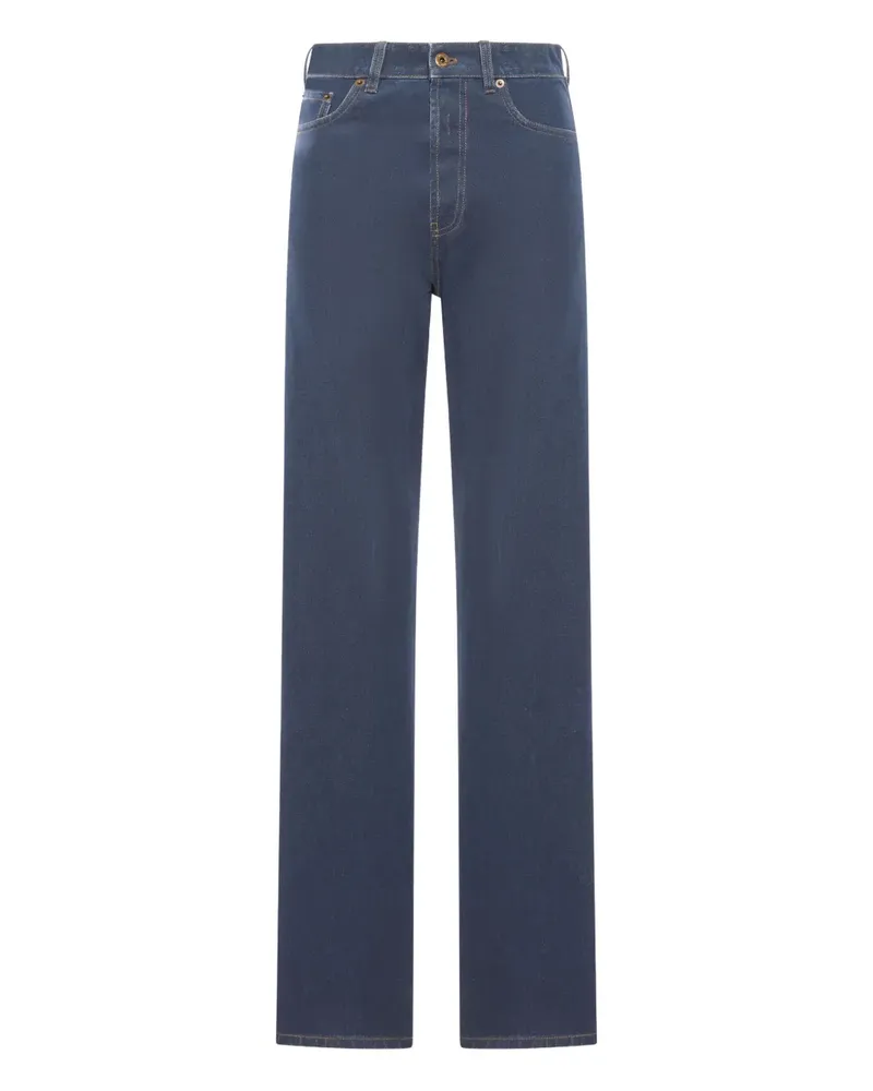 Miu Miu Jeans mit Logo-Stickerei - Blau Blau