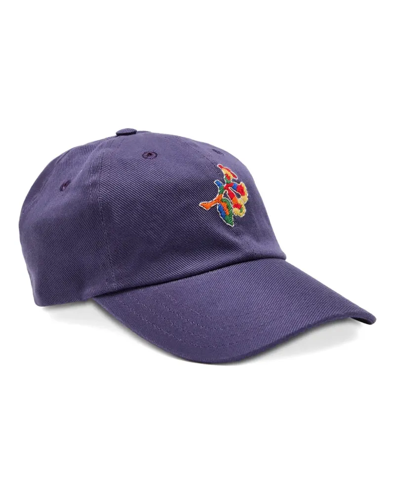 Drake's Tapisserie embroidered cotton baseball cap - Violett Violett