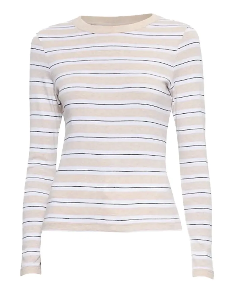 Enza Costa striped long-sleeve T-shirt - Nude Nude