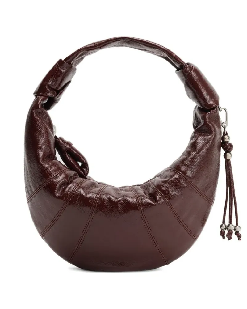 Christophe Lemaire Mini Fortune Croissant Schultertasche mit Knoten - Braun Braun