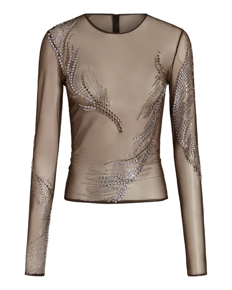 16ARLINGTON Darwin embellished top - Braun Braun