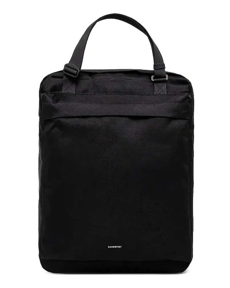 Sandqvist Go 2-Way Rucksack mit Henkel - Schwarz Schwarz