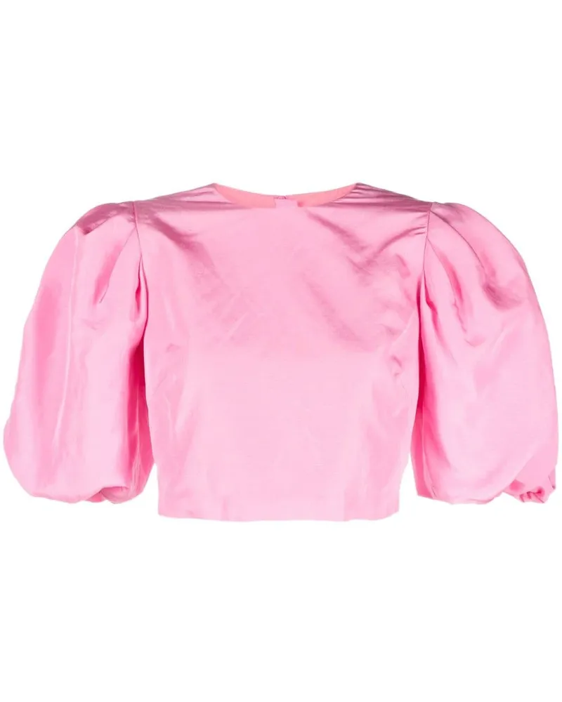 MSGM Oberteil mit Puffärmeln - Rosa Rosa