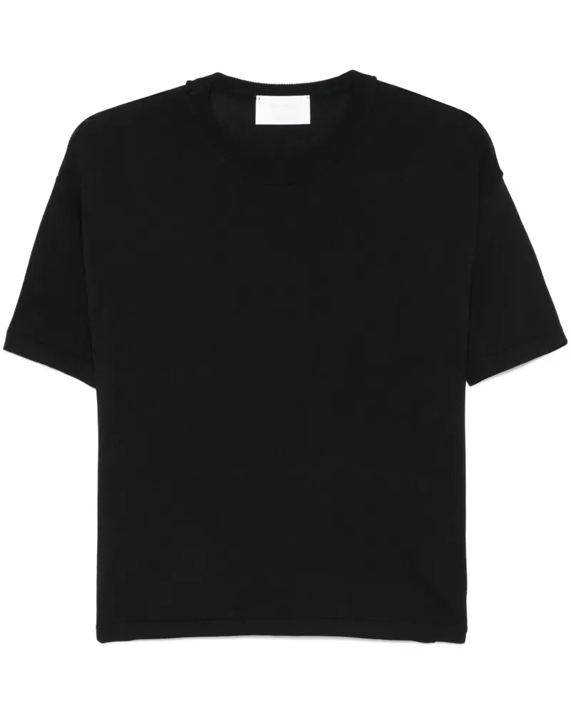 Daniele Fiesoli T-Shirt aus Feinstrick - Schwarz Schwarz