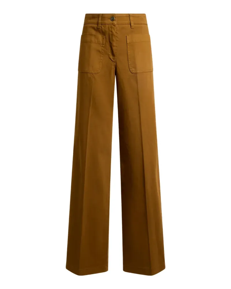 Etro Jeans aus ausgestelltem Denim mit Pegaso-Knöpfen - Braun Braun