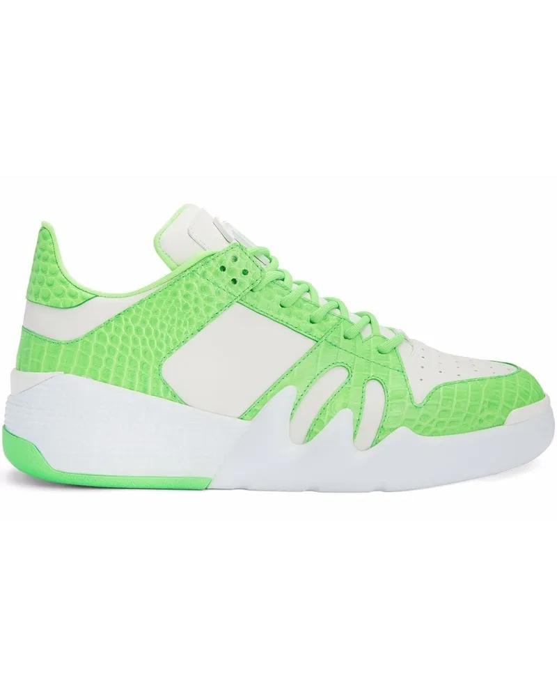 Giuseppe Zanotti Talon Sneakers mit Kroko-Optik - Weiß Weiß