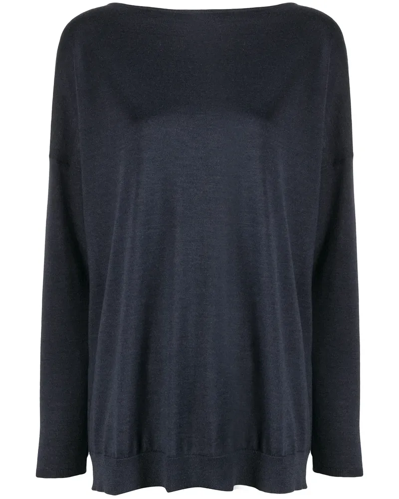 Brunello Cucinelli Kaschmirpullover mit U-Boot-Ausschnitt - Blau Blau