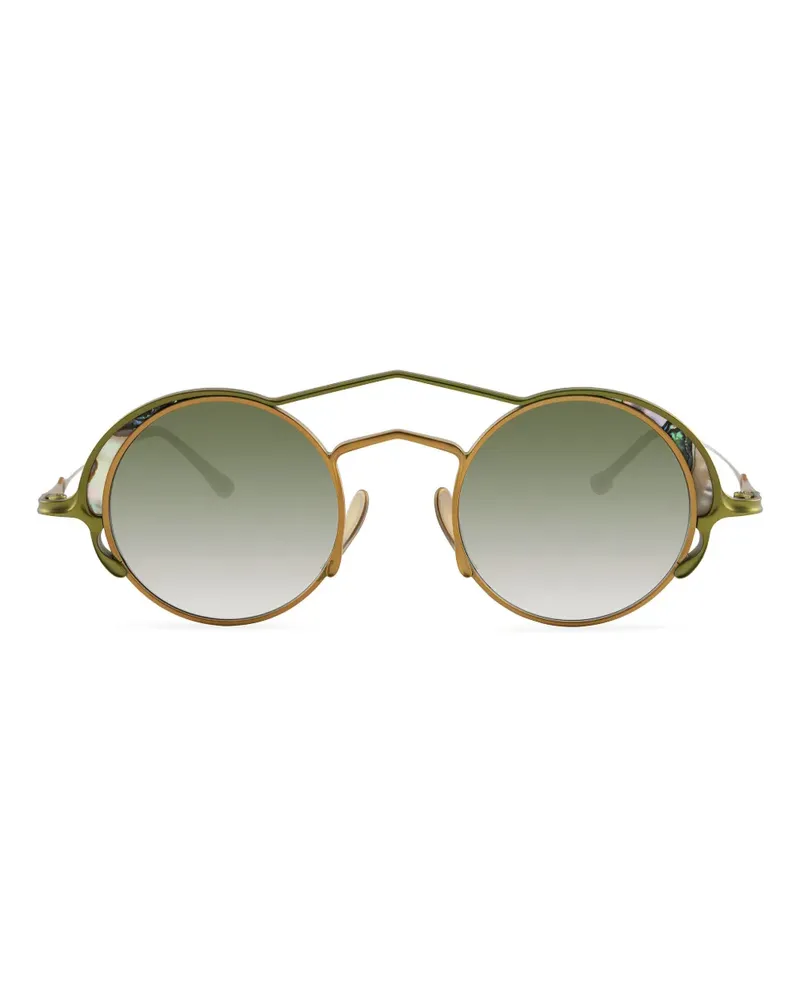 RIGARDS Runde Sonnenbrille mit Doppelsteg - Gold Gold