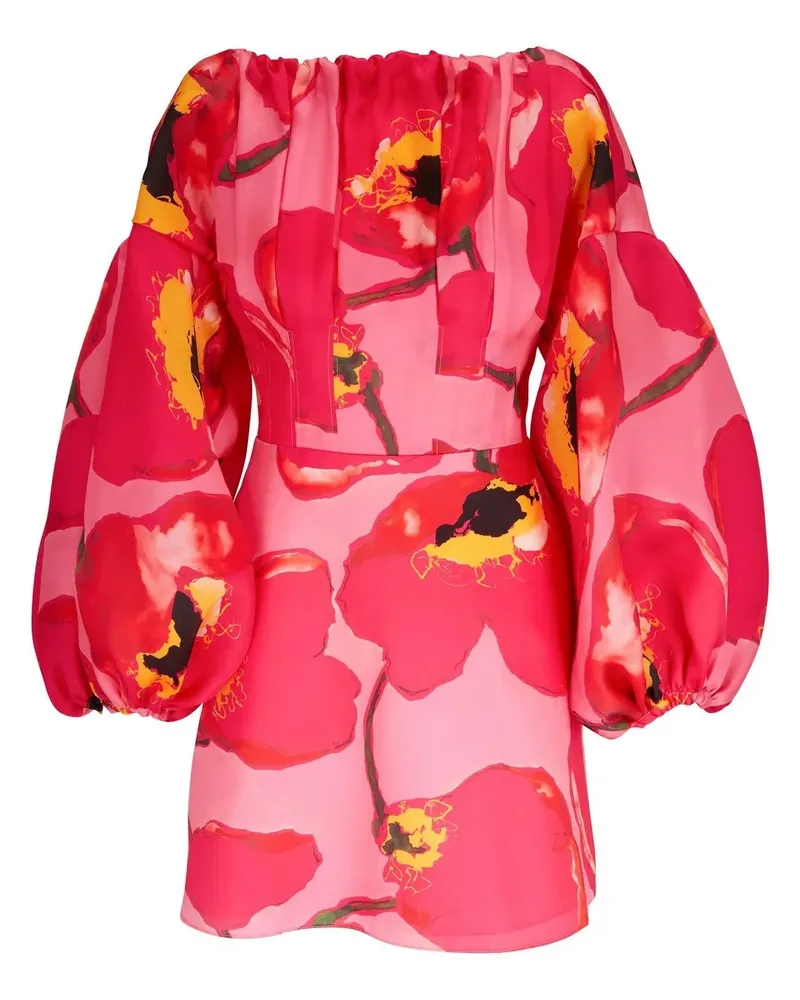 Carolina Herrera New York Kleid mit Puffärmeln - Rosa Rosa
