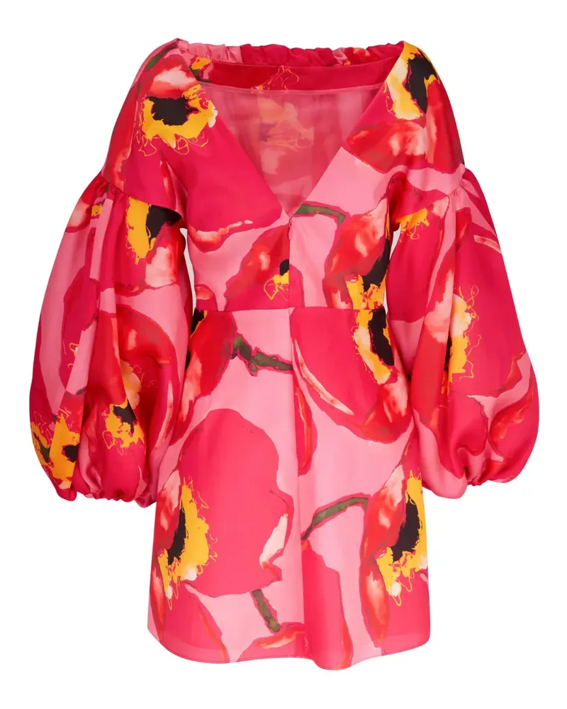 Carolina Herrera New York Kleid mit Puffärmeln - Rosa Rosa
