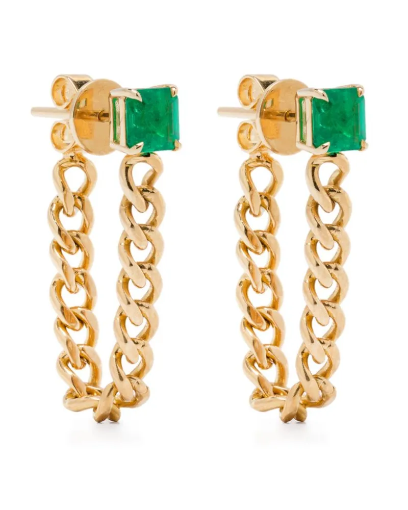 ANITA KO 18KT yellow gold emerald earrings Gold