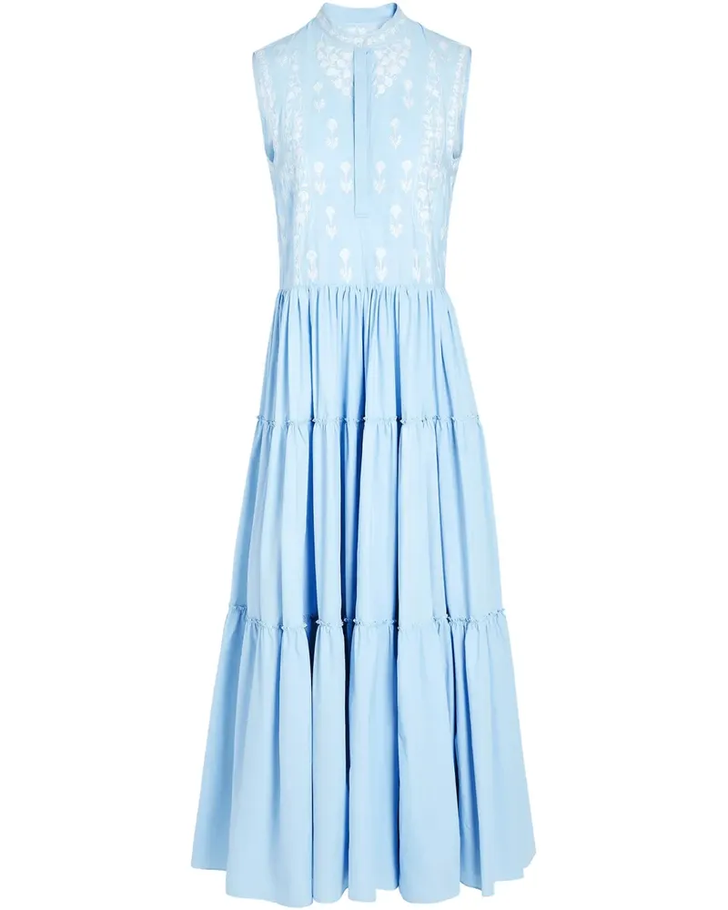 Giambattista Valli Kleid mit Blumenstickerei - Blau Blau